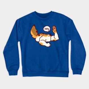 Calico Cat with Buff Arms Crewneck Sweatshirt